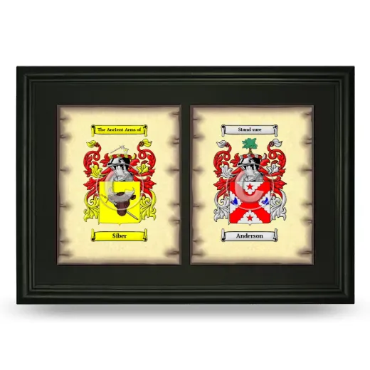 Double Coat of Arms Framed - Black