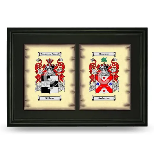 Double Coat of Arms Framed - Black