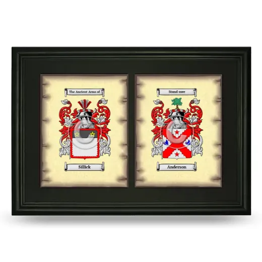 Double Coat of Arms Framed - Black
