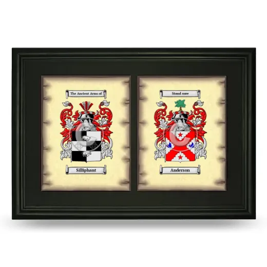 Double Coat of Arms Framed - Black