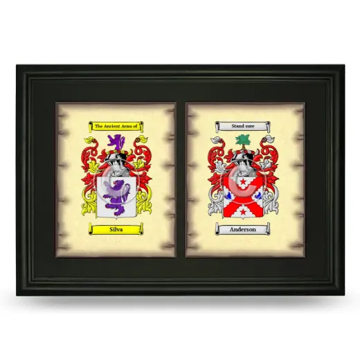 Double Coat of Arms Framed - Black