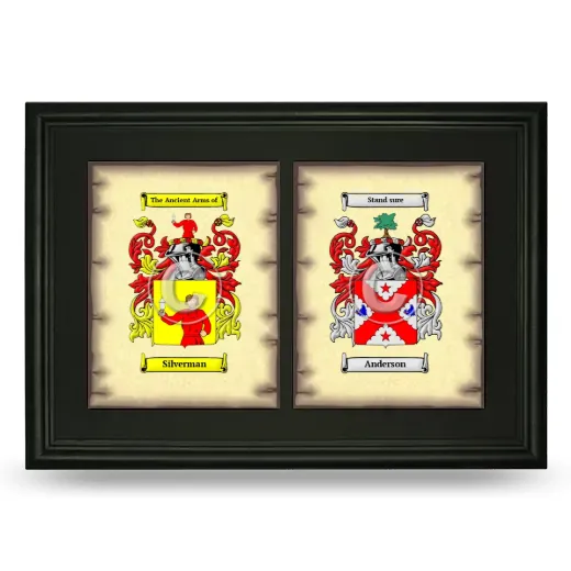 Double Coat of Arms Framed - Black