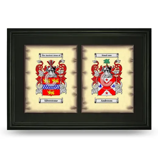 Double Coat of Arms Framed - Black