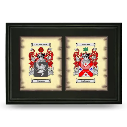 Double Coat of Arms Framed - Black