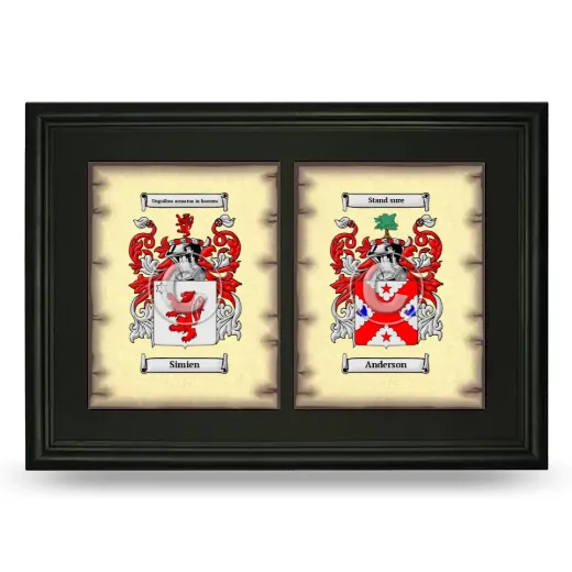 Double Coat of Arms Framed - Black