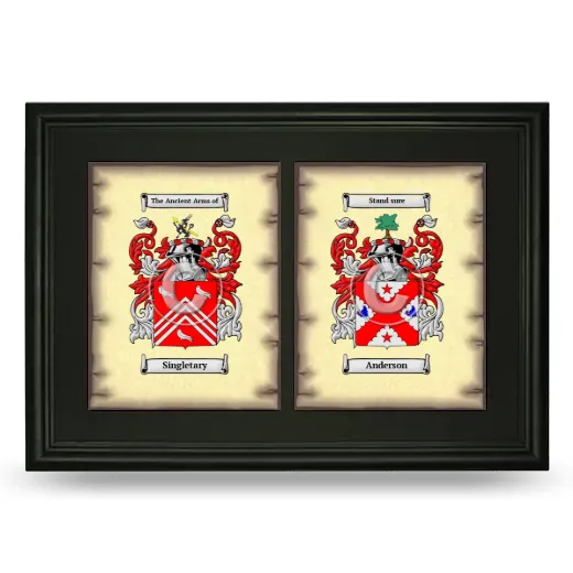 Double Coat of Arms Framed - Black