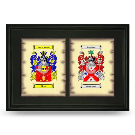 Double Coat of Arms Framed - Black