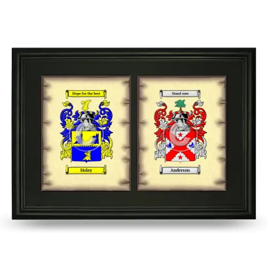 Double Coat of Arms Framed - Black