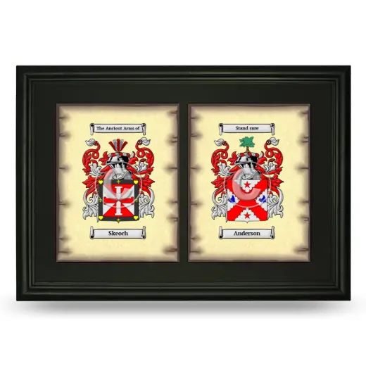 Double Coat of Arms Framed - Black