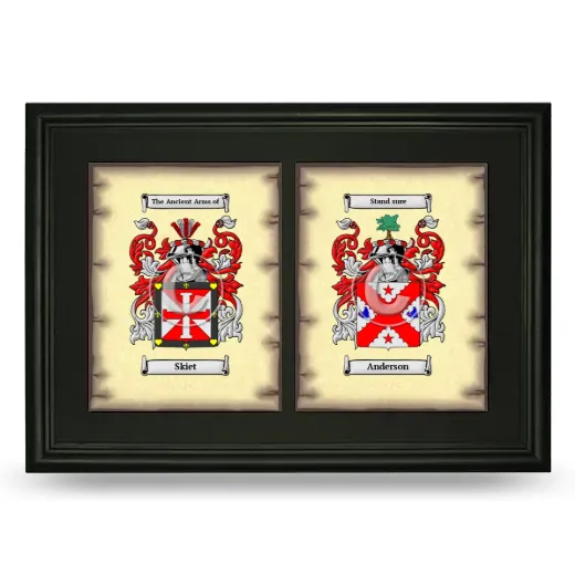 Double Coat of Arms Framed - Black