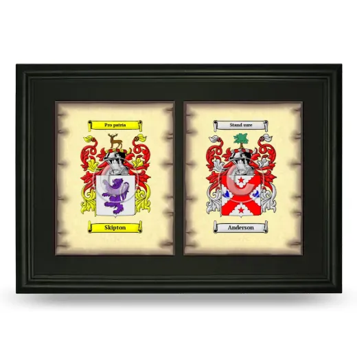 Double Coat of Arms Framed - Black