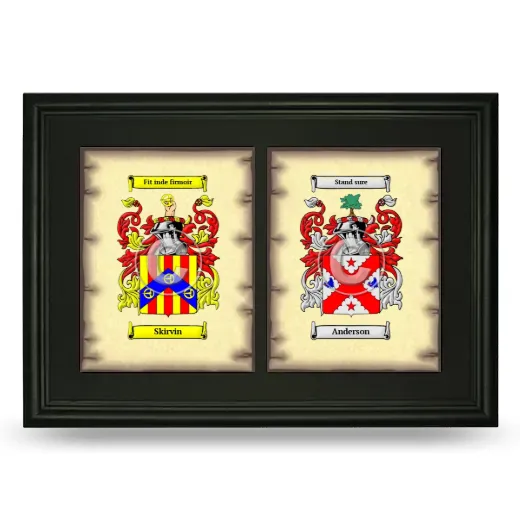 Double Coat of Arms Framed - Black