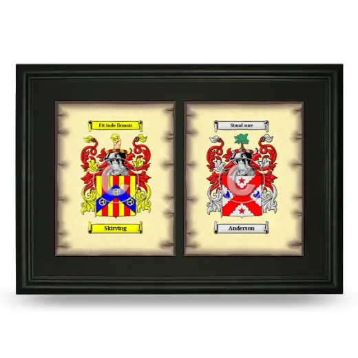 Double Coat of Arms Framed - Black