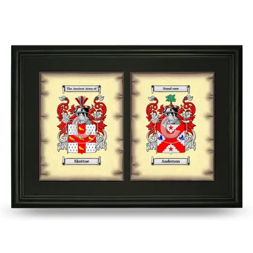 Double Coat of Arms Framed - Black
