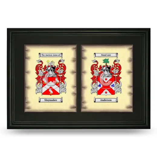 Double Coat of Arms Framed - Black