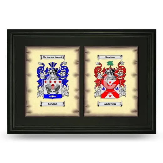 Double Coat of Arms Framed - Black