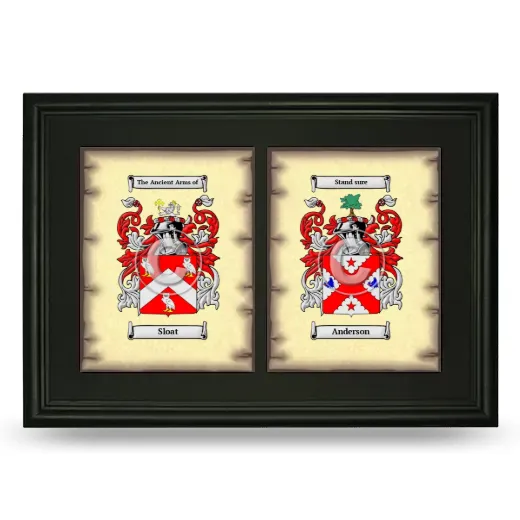 Double Coat of Arms Framed - Black