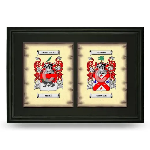 Double Coat of Arms Framed - Black