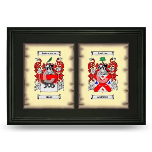 Double Coat of Arms Framed - Black