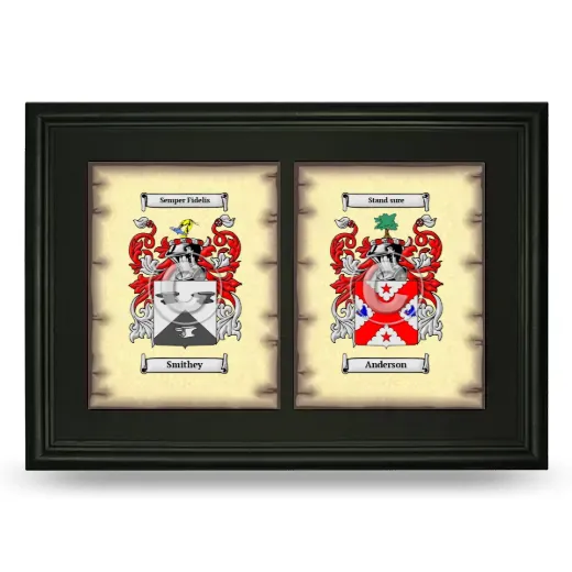 Double Coat of Arms Framed - Black