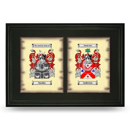 Double Coat of Arms Framed - Black