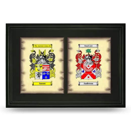 Double Coat of Arms Framed - Black