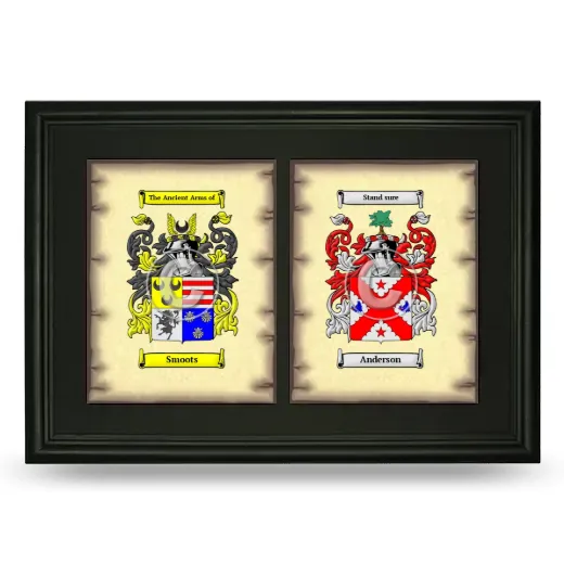 Double Coat of Arms Framed - Black