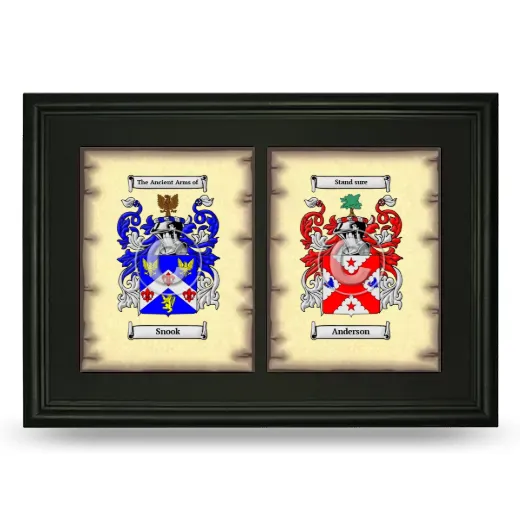 Double Coat of Arms Framed - Black