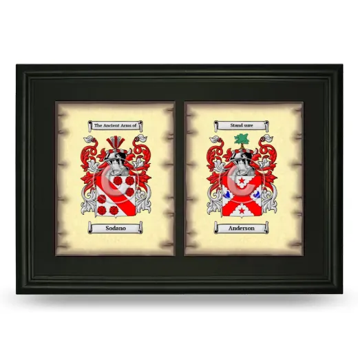 Double Coat of Arms Framed - Black