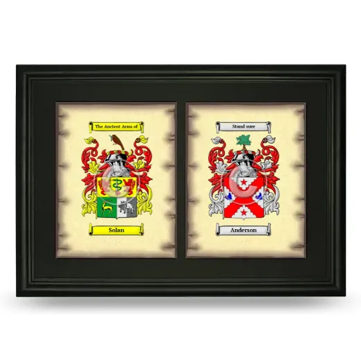 Double Coat of Arms Framed - Black