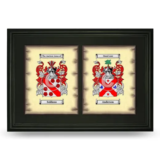 Double Coat of Arms Framed - Black