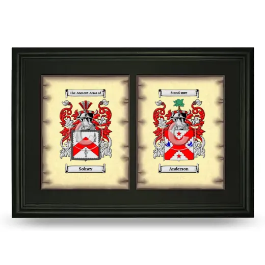 Double Coat of Arms Framed - Black