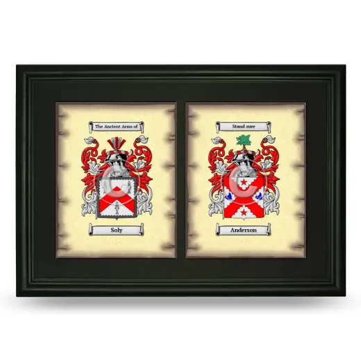 Double Coat of Arms Framed - Black