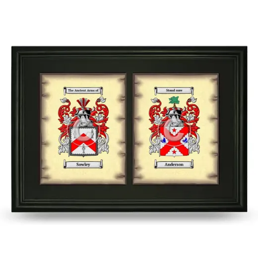 Double Coat of Arms Framed - Black