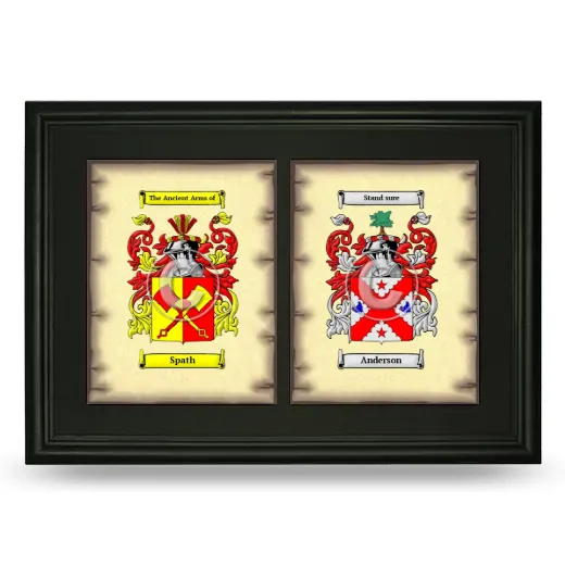 Double Coat of Arms Framed - Black