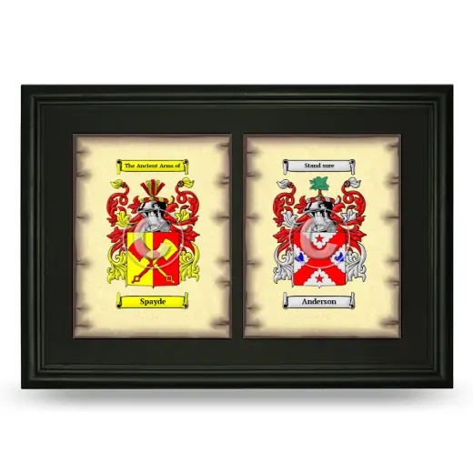 Double Coat of Arms Framed - Black