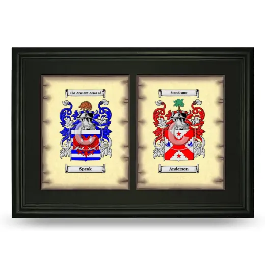 Double Coat of Arms Framed - Black