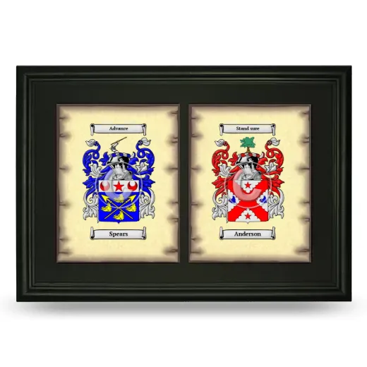 Double Coat of Arms Framed - Black