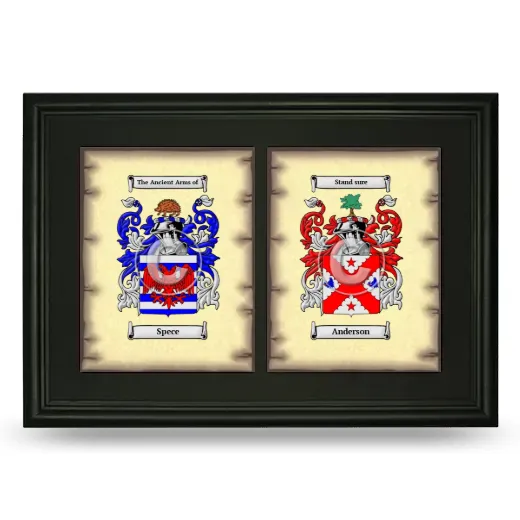 Double Coat of Arms Framed - Black