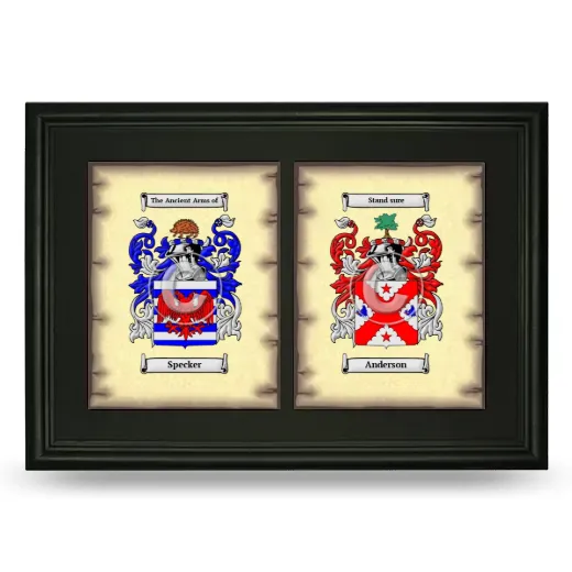Double Coat of Arms Framed - Black