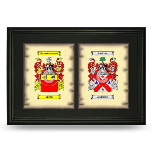 Double Coat of Arms Framed - Black