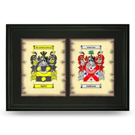 Double Coat of Arms Framed - Black