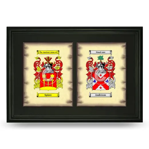 Double Coat of Arms Framed - Black