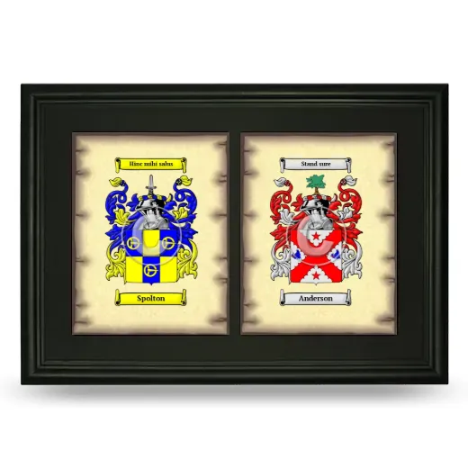 Double Coat of Arms Framed - Black