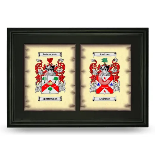 Double Coat of Arms Framed - Black
