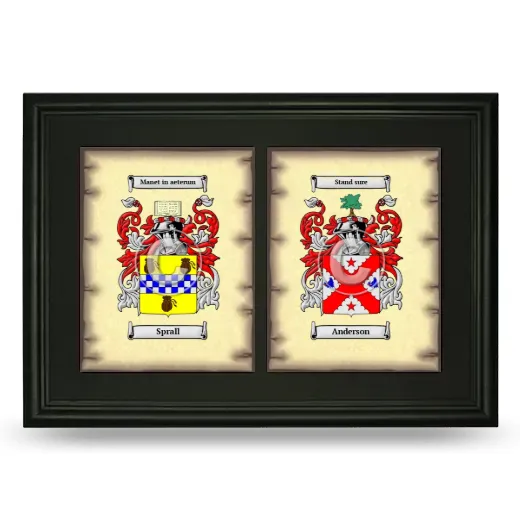 Double Coat of Arms Framed - Black