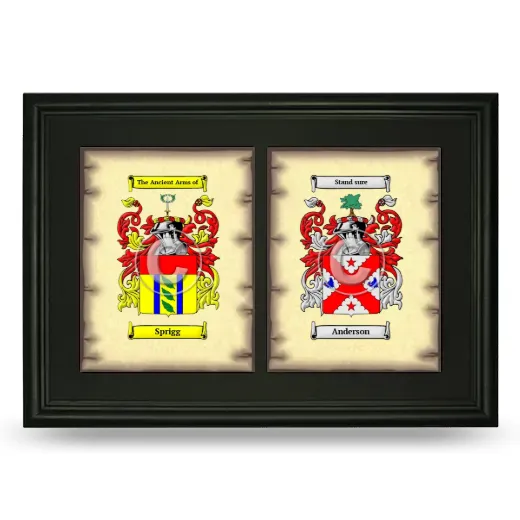Double Coat of Arms Framed - Black