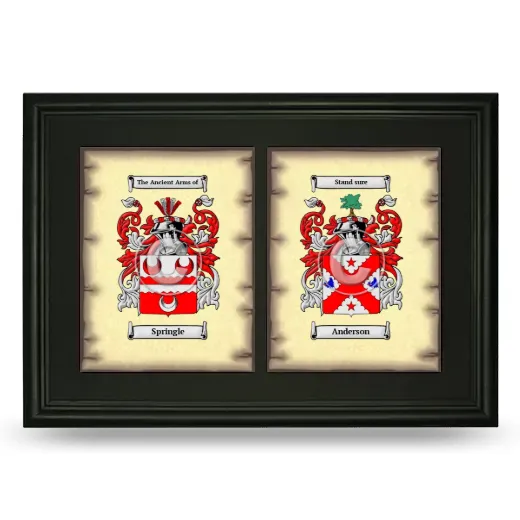 Double Coat of Arms Framed - Black