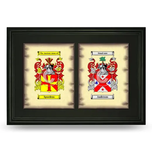 Double Coat of Arms Framed - Black