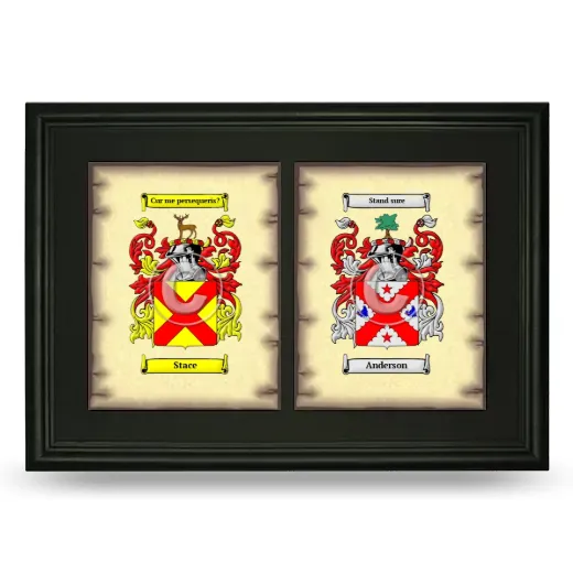 Double Coat of Arms Framed - Black